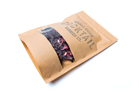 Cocktail Garnish Co. Dehydrated Hibiscus for Bars